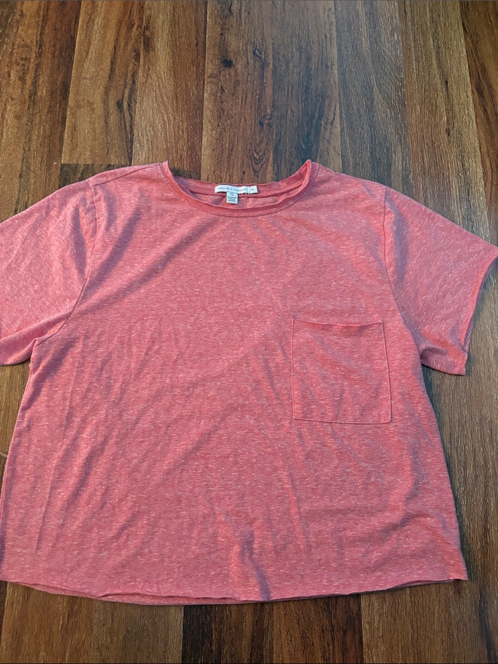Threads 4 Thought Heathered Coral Pocket Tee